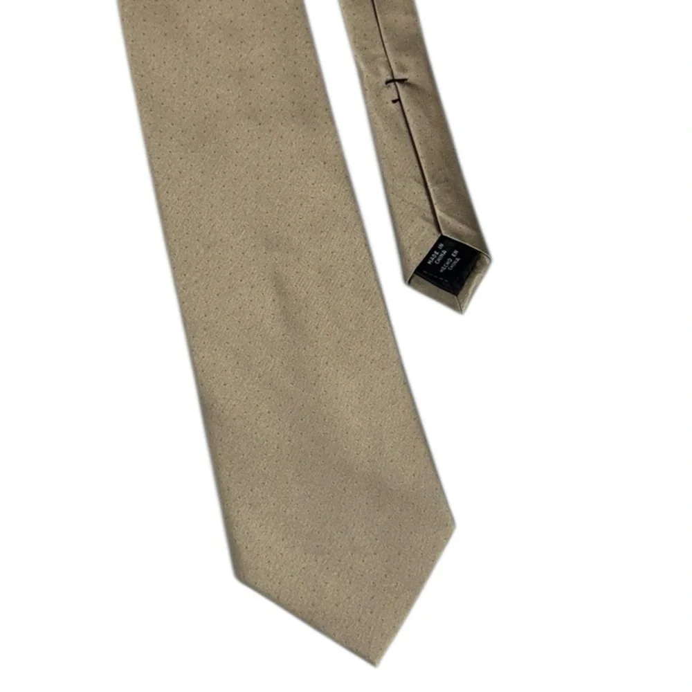 Apt 9 Mens Silk Neck Tie Quiet Luxury Old Money Career Professional Gold Formal
